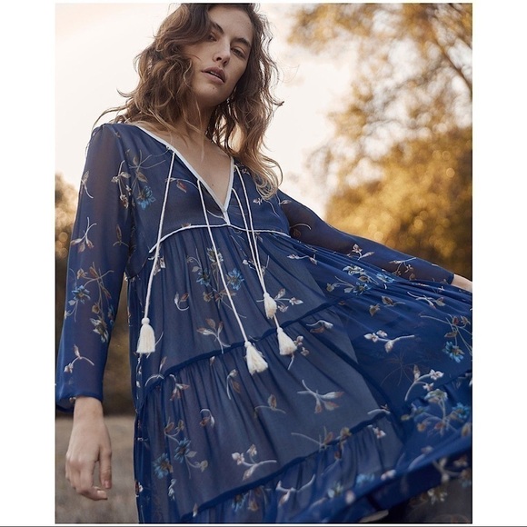 Christy Dawn-Paloma Midnight Floral Midi Dress - Picture 1 of 16